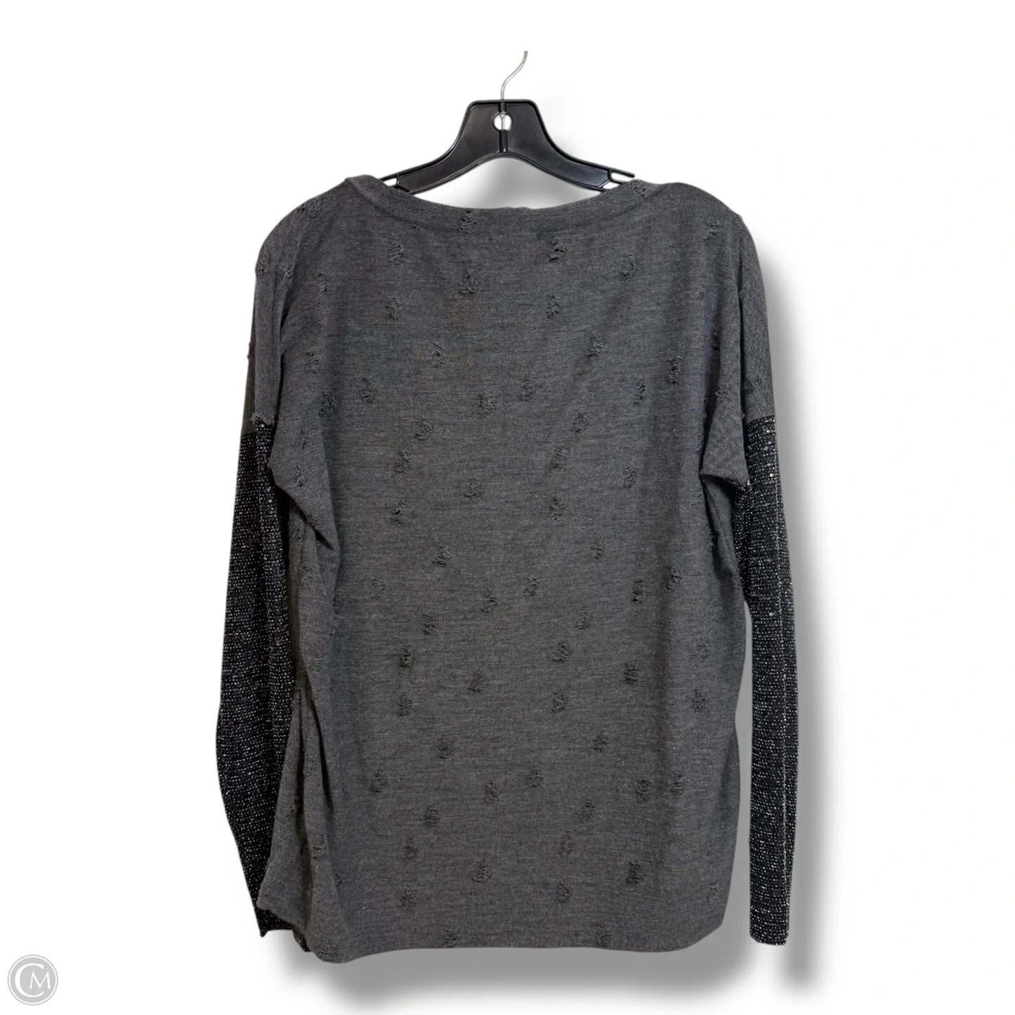 Top Long Sleeve By Bibi In Grey, Size: M