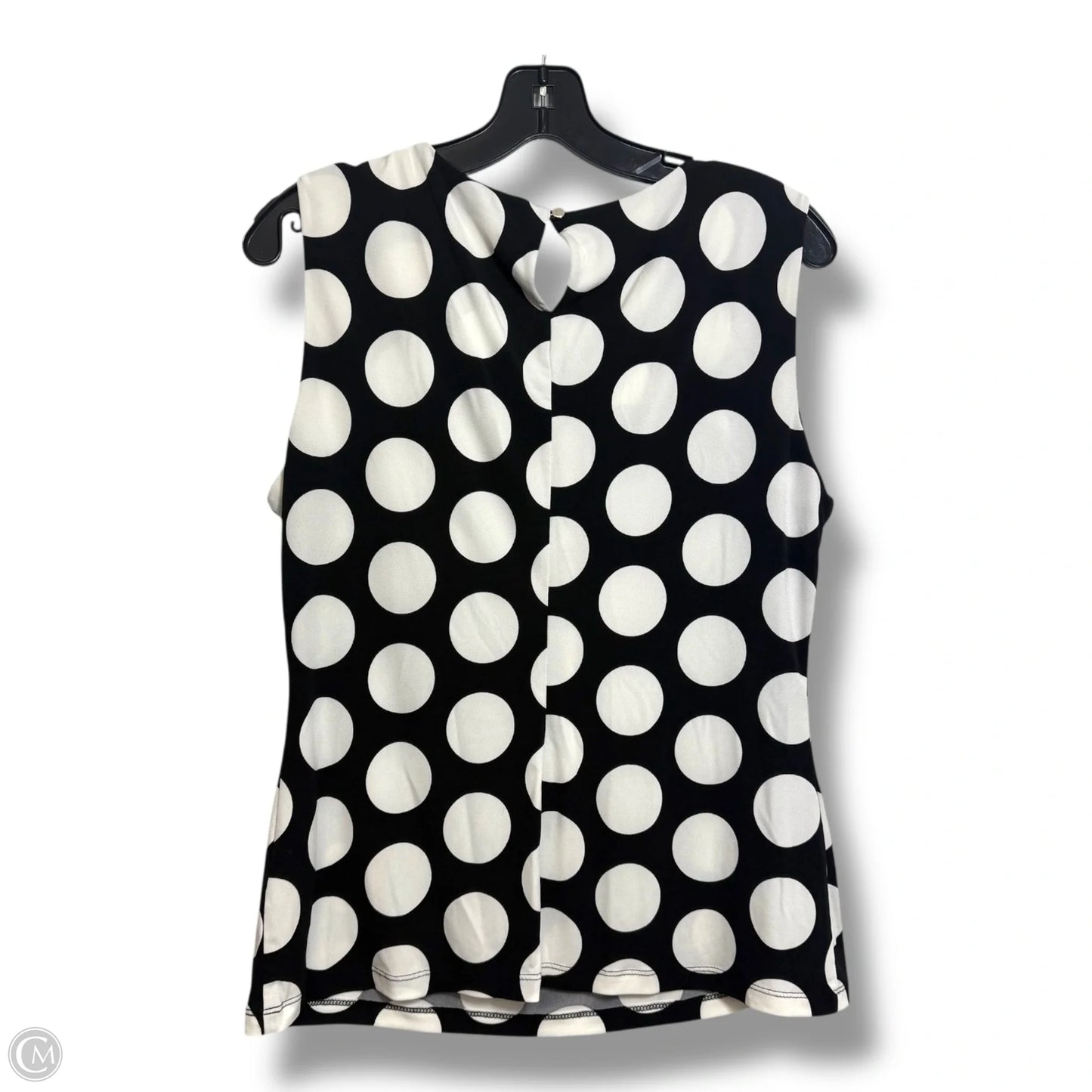 Top Sleeveless By Calvin Klein In Plaid Pattern, Size: L