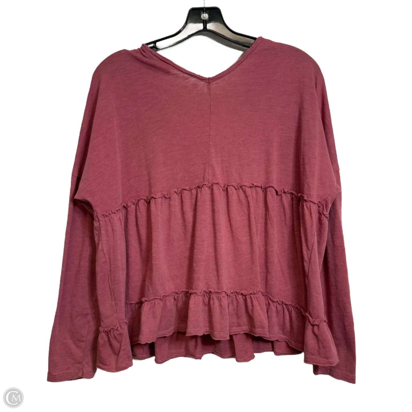 Top Long Sleeve By True Craft In Pink, Size: L