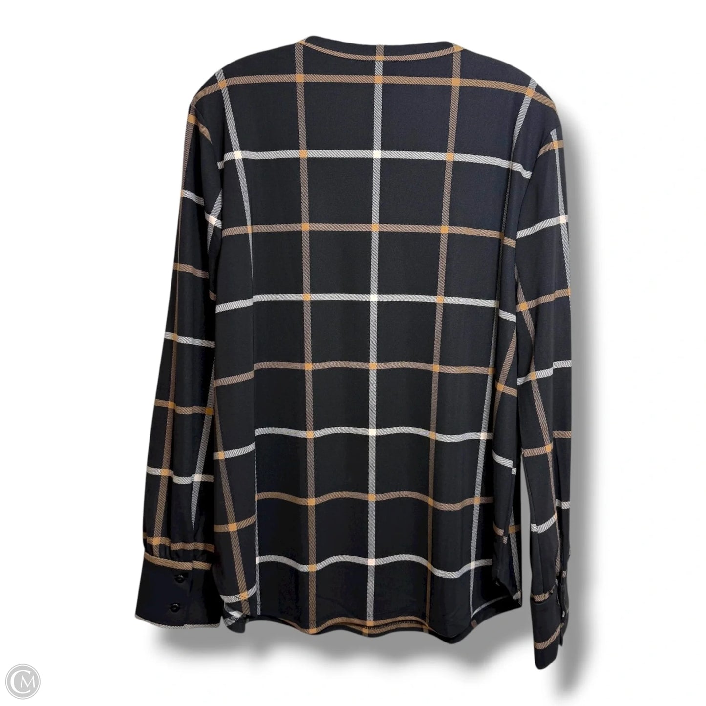 Top Long Sleeve Basic By Ann Taylor In Plaid Pattern, Size: Xl