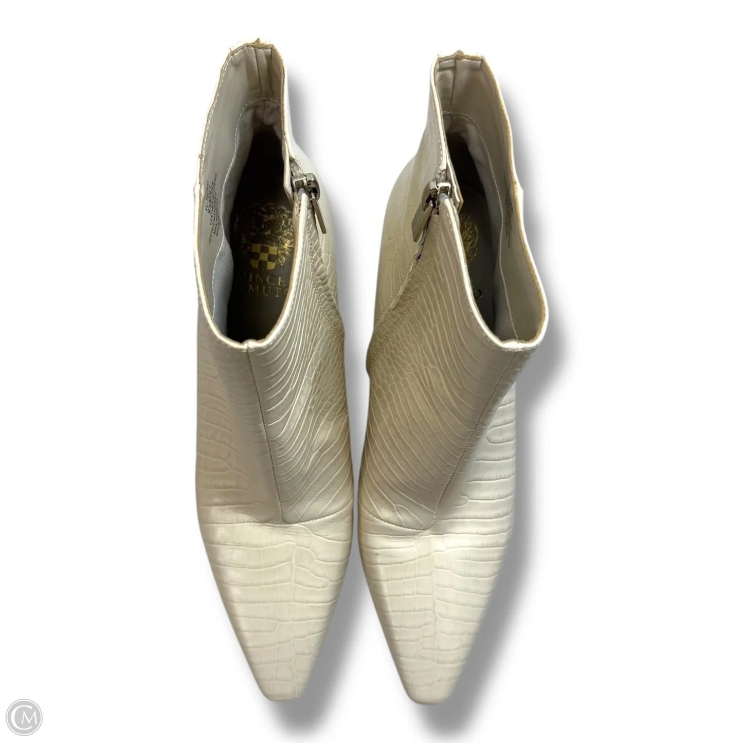 Boots Ankle Heels By Vince Camuto In White, Size: 9.5