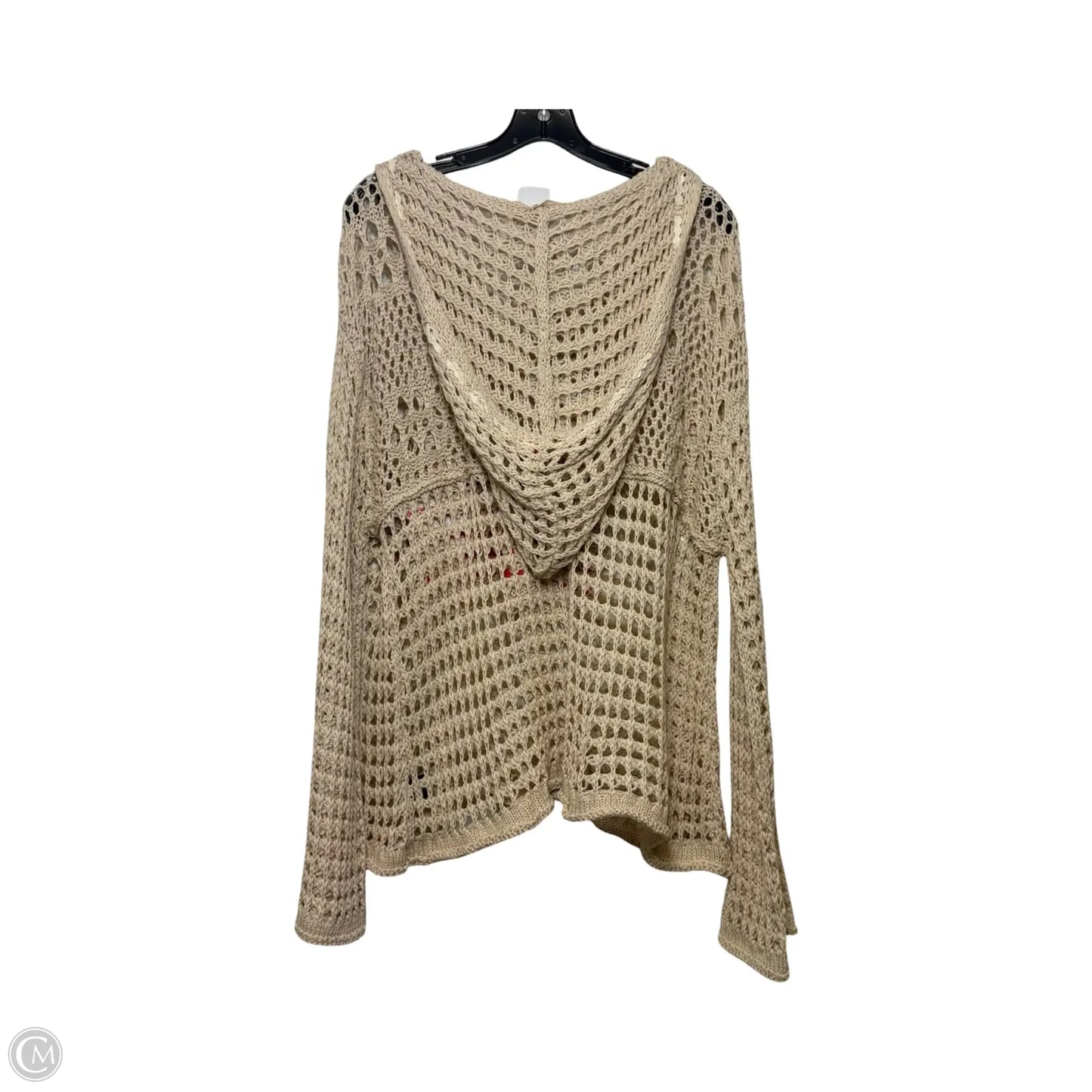 Top Long Sleeve By Pol In Tan, Size: L