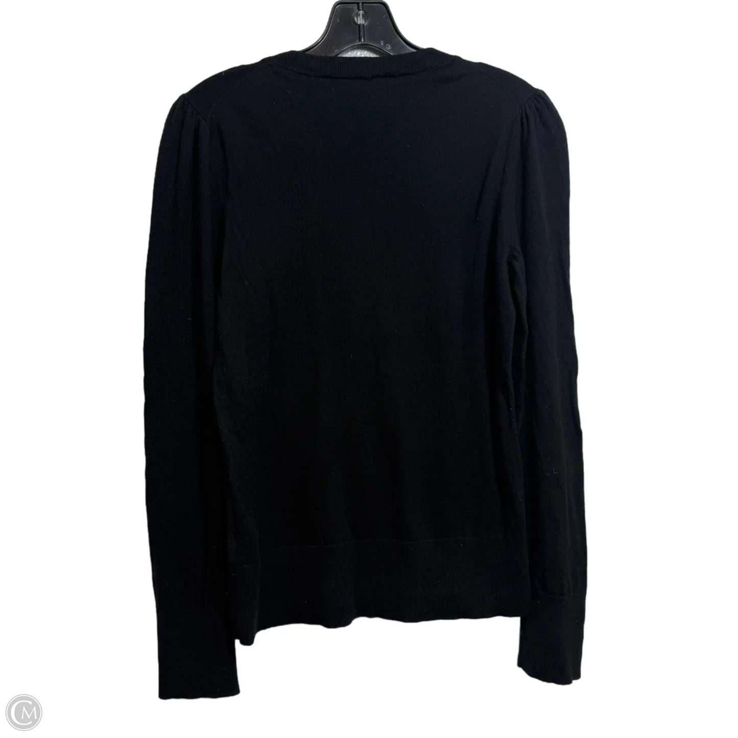 Sweater Cardigan Designer By Kate Spade In Black, Size: M