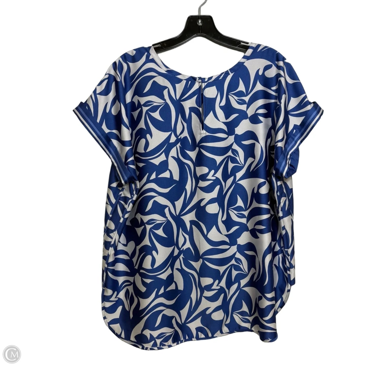 Top Short Sleeve By Loft In Blue, Size: Xl