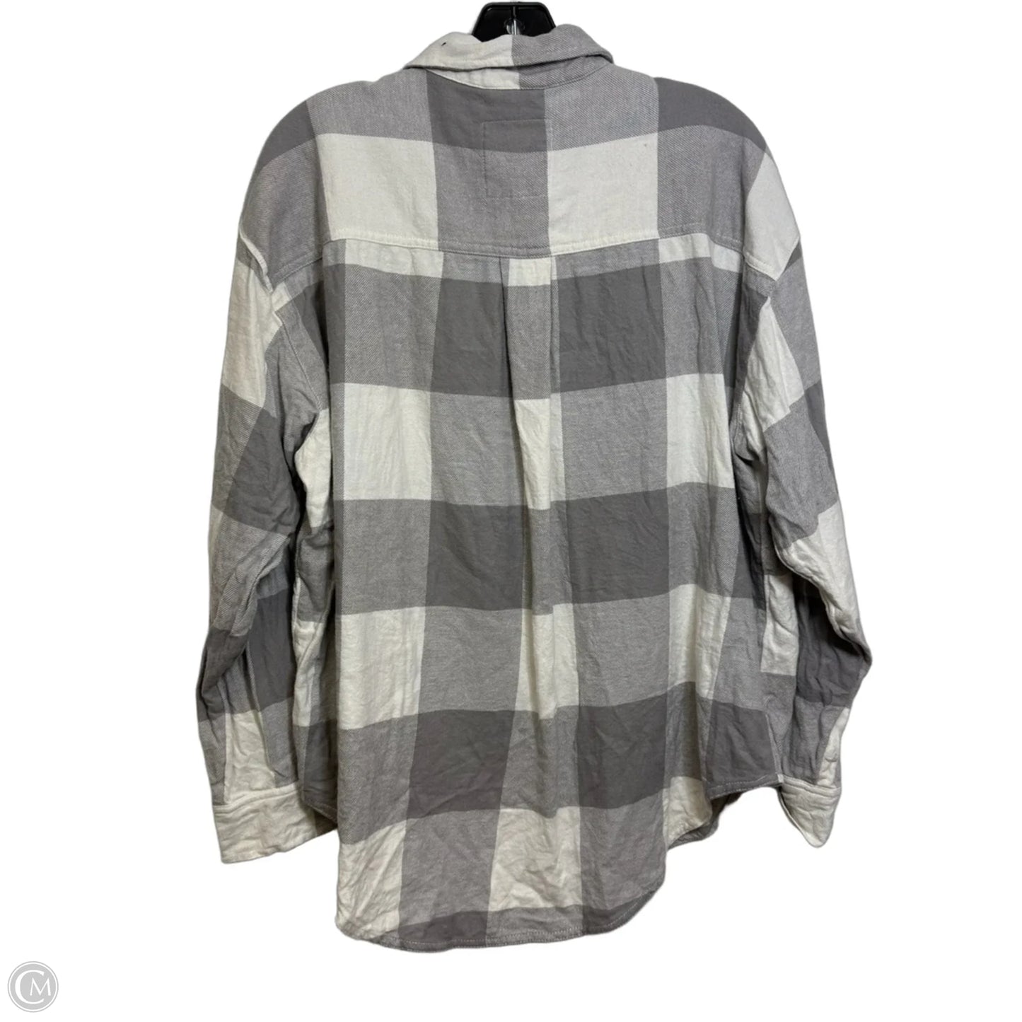 Top Long Sleeve By Aerie In Plaid Pattern, Size: S
