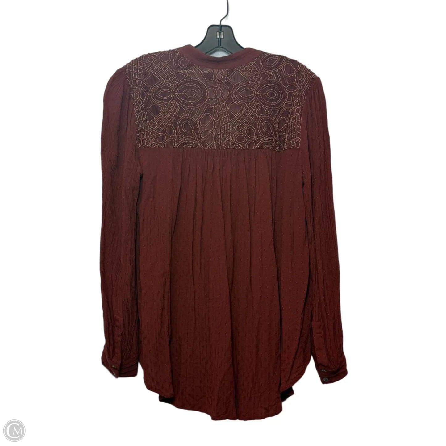 Top Long Sleeve By Free People In Bronze, Size: M
