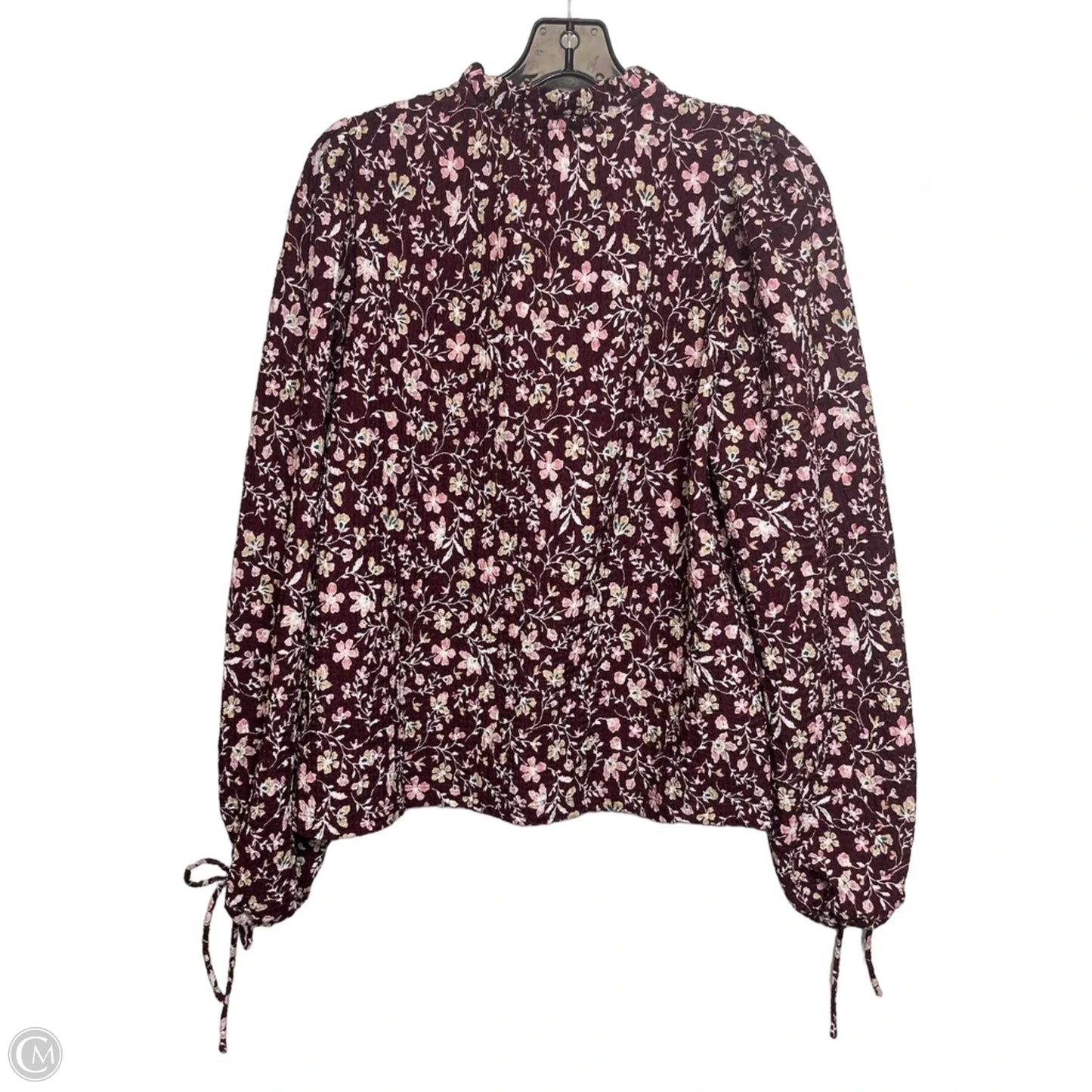 Top Short Sleeve By Loft In Paisley Print, Size: M