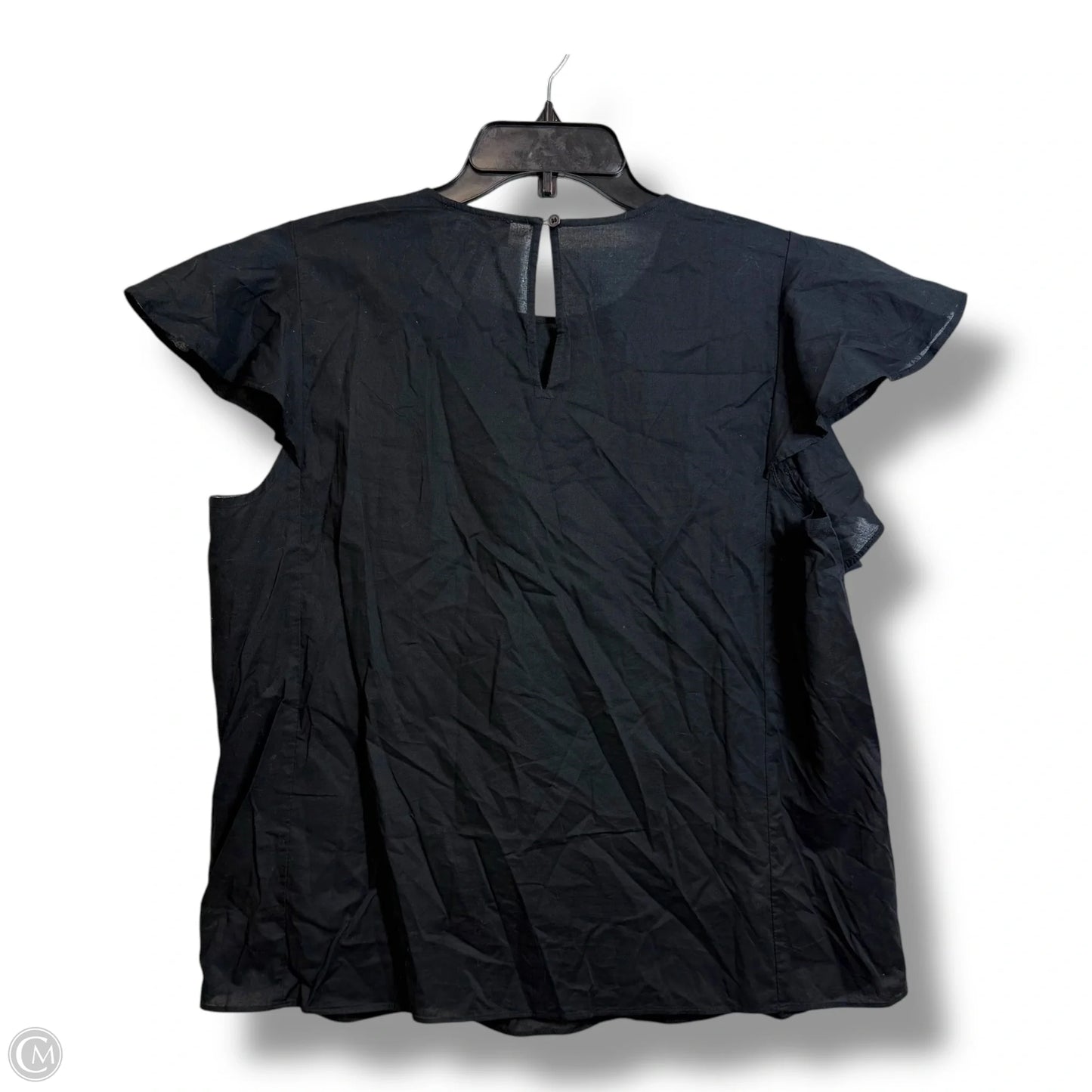 Top Short Sleeve By Loft In Black, Size: M