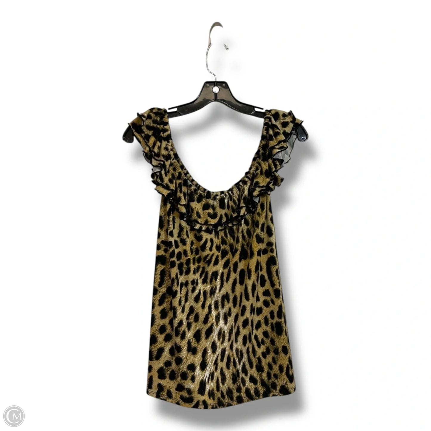 Top Sleeveless By Clothes Mentor In Leopard Print, Size: Xl
