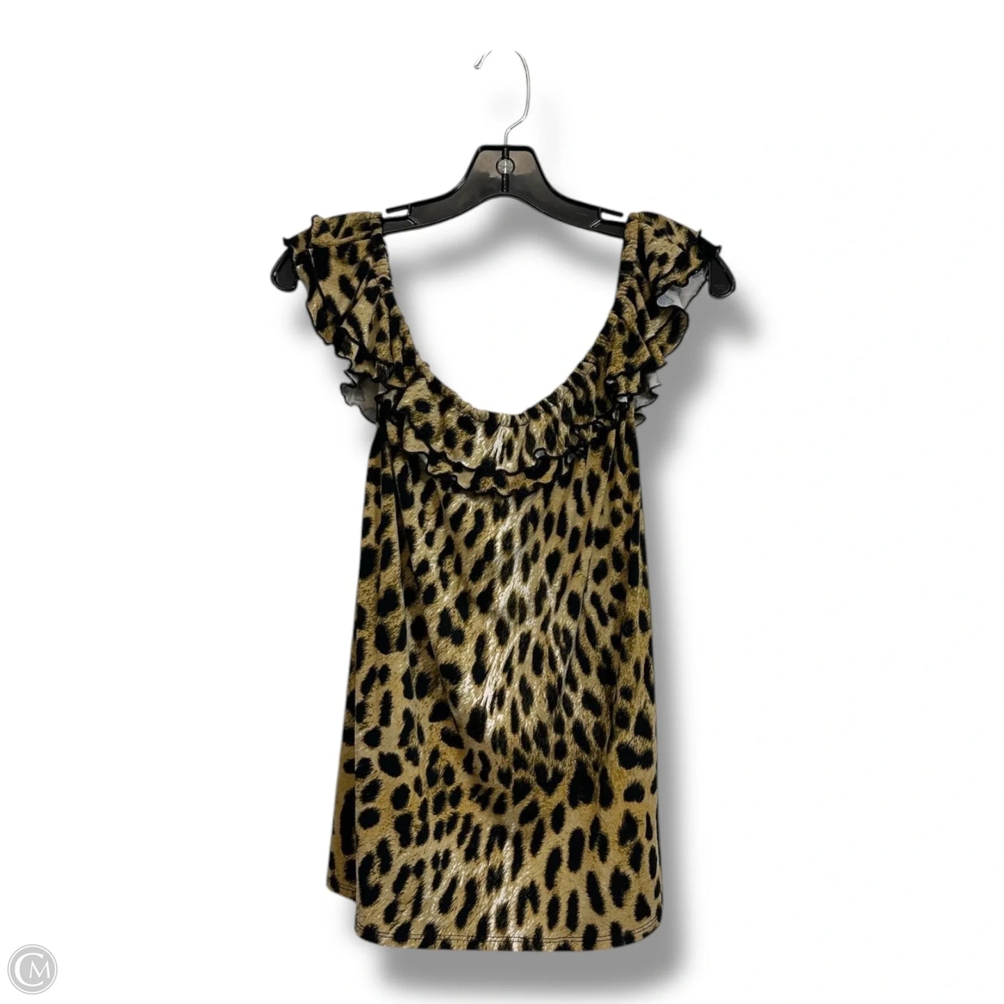 Top Sleeveless By Clothes Mentor In Leopard Print, Size: Xl