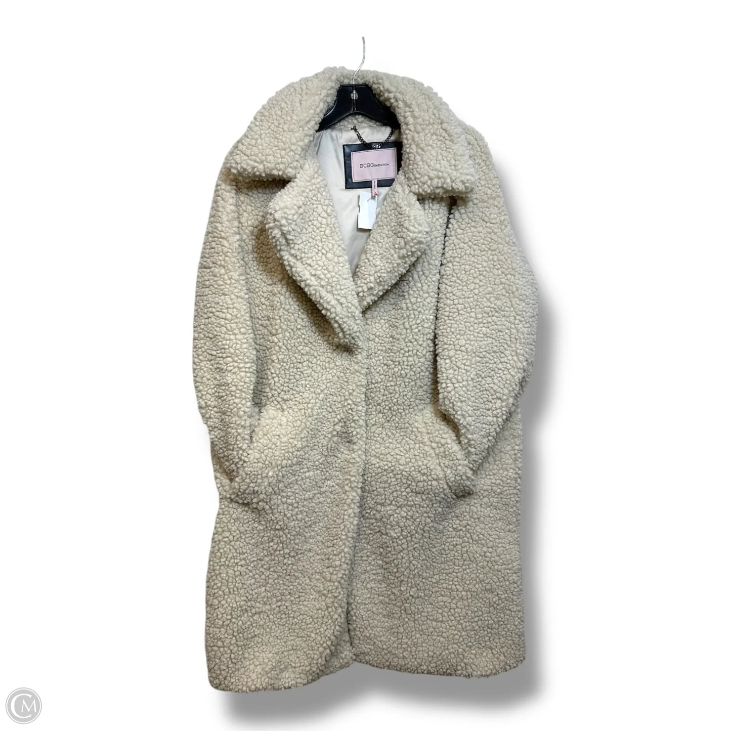 Coat Faux Fur & Sherpa By Bcbgeneration In Beige, Size: L