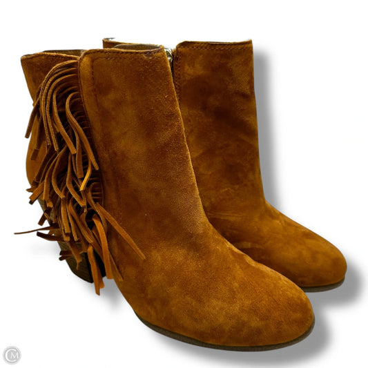 Boots Ankle Heels By Vince Camuto In Brown, Size: 10