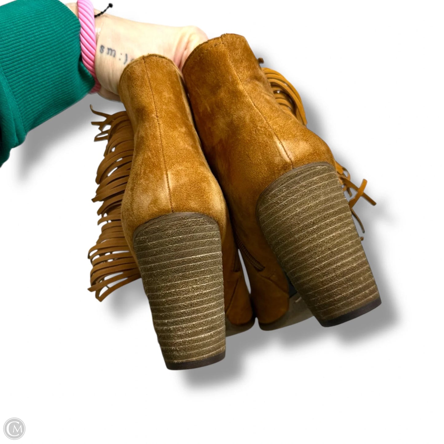 Boots Ankle Heels By Vince Camuto In Brown, Size: 10