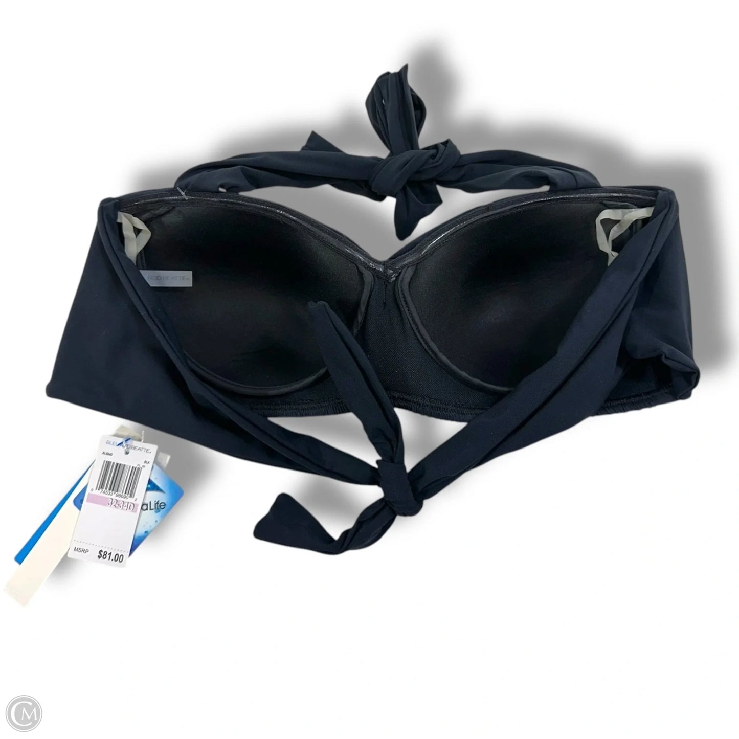 Swimsuit Top By Clothes Mentor In Black, Size: Xl
