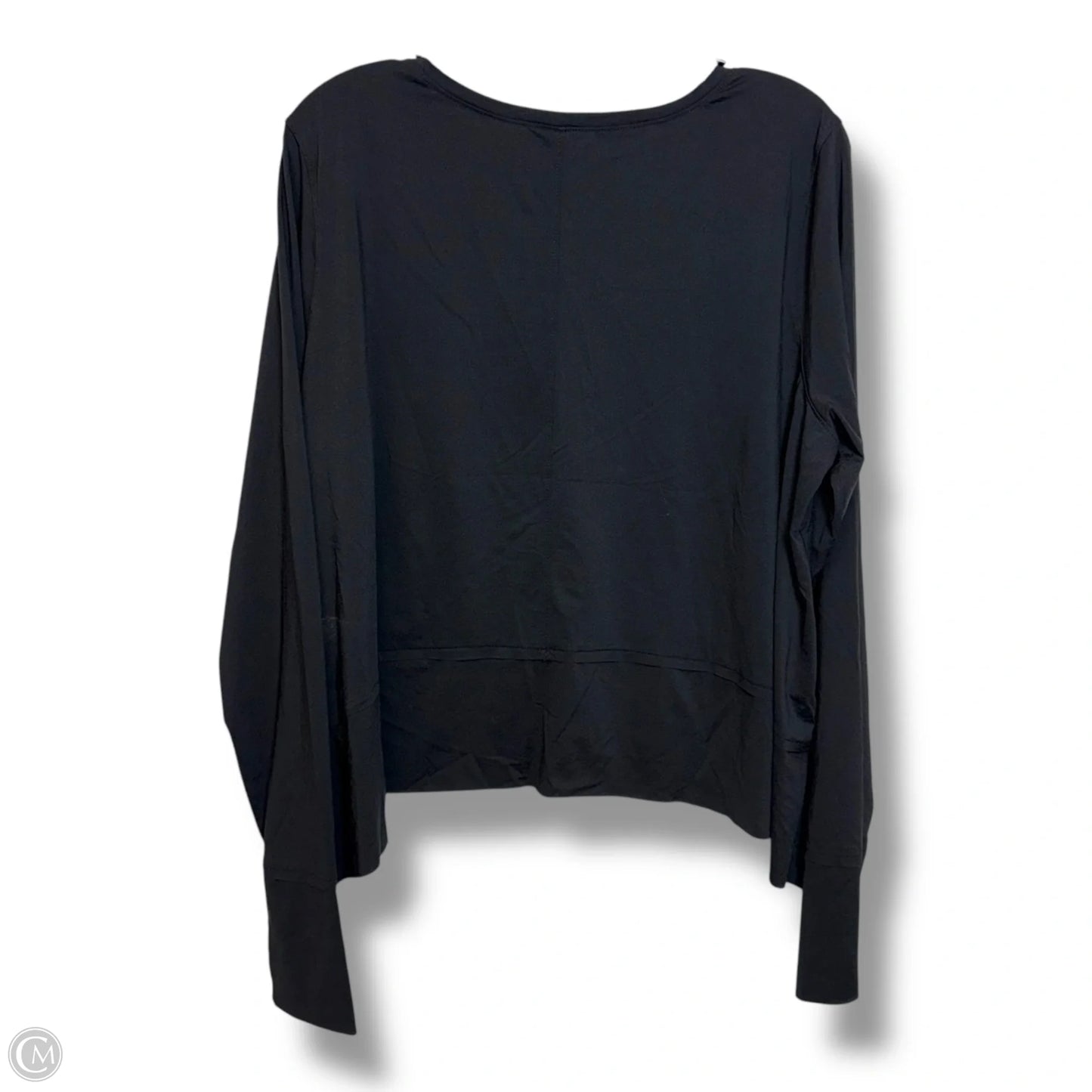 Athletic Top Long Sleeve Crewneck By So In Black, Size: 1x