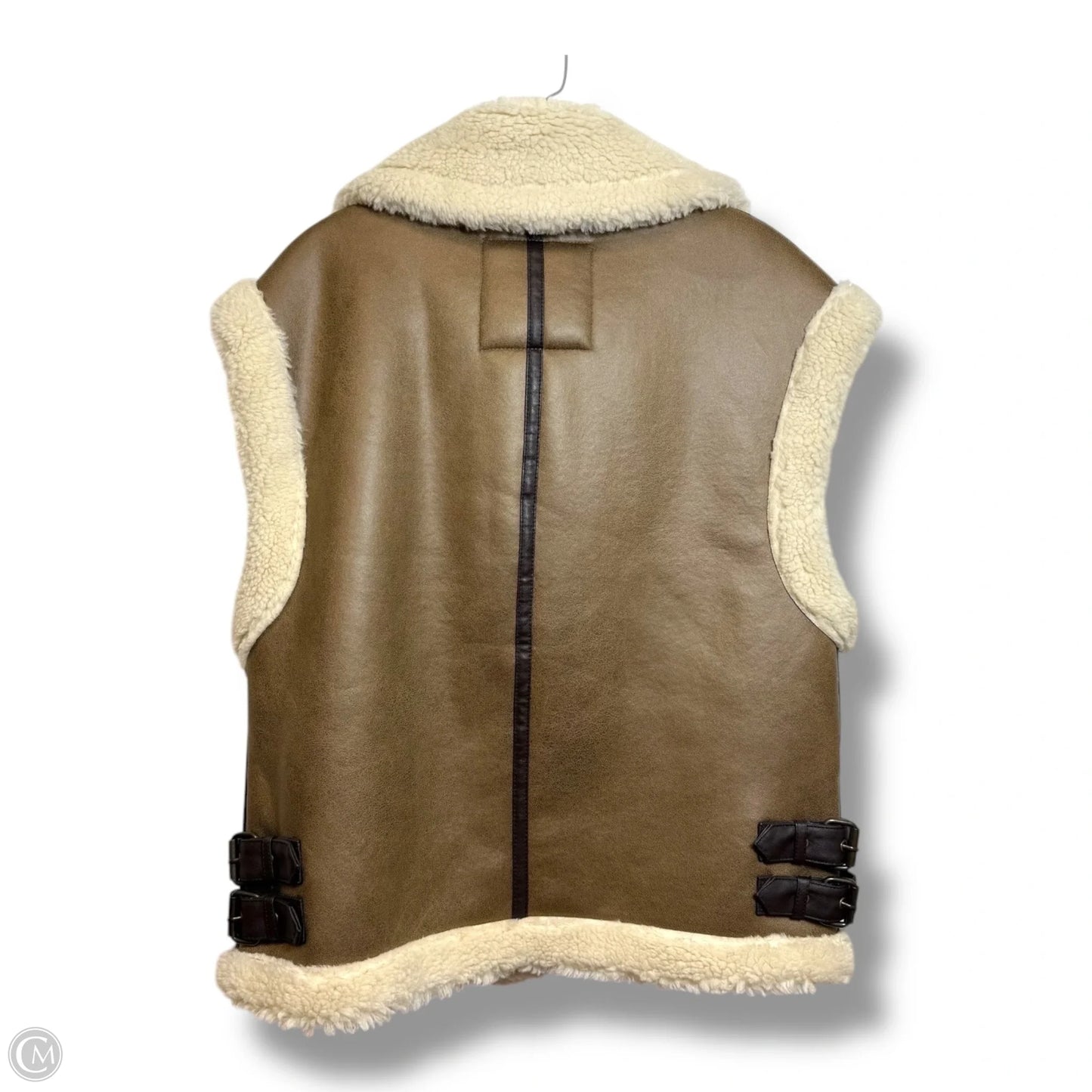 Vest Faux Fur & Sherpa By Zara In Brown, Size: Xs