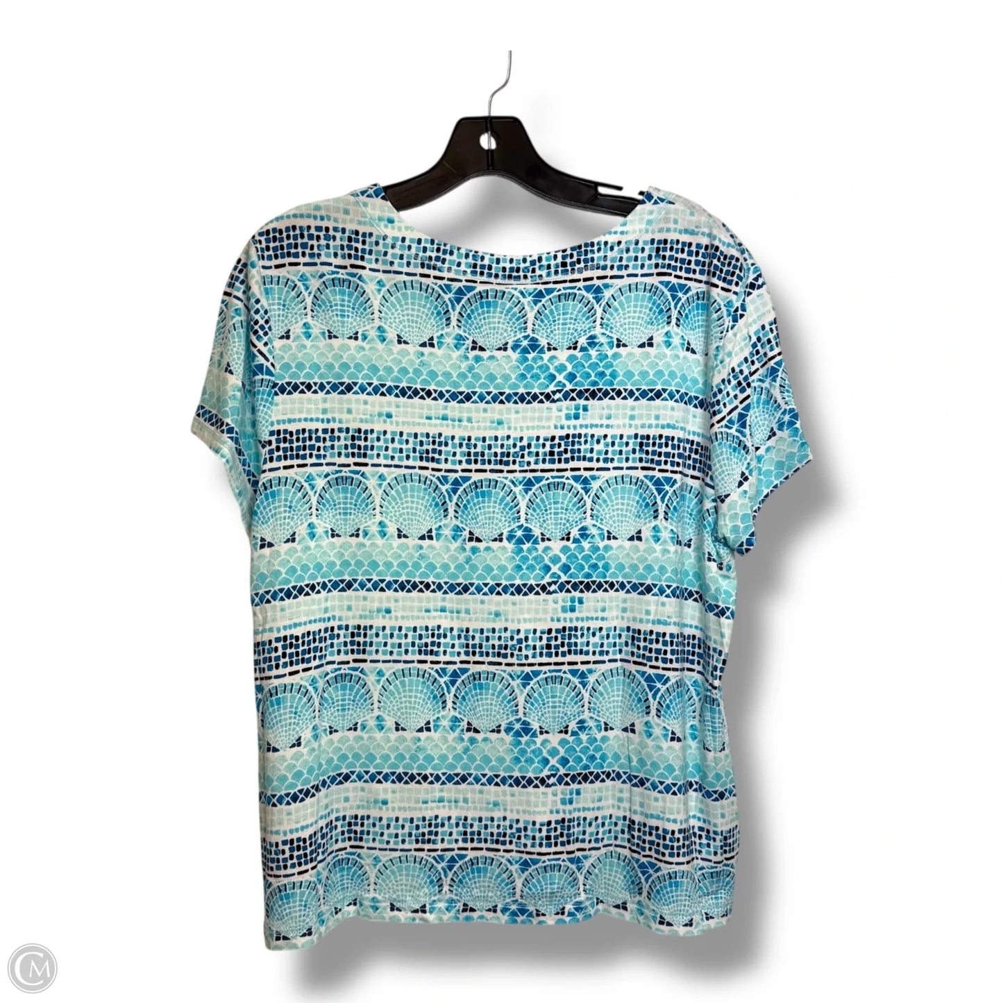 Top Short Sleeve By Chicos In Blue, Size: L