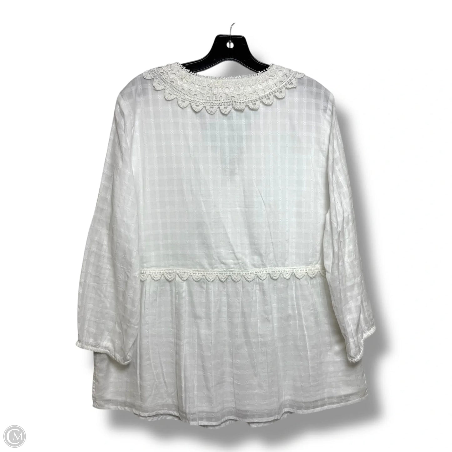 Top Long Sleeve By Soft Surroundings In White, Size: L