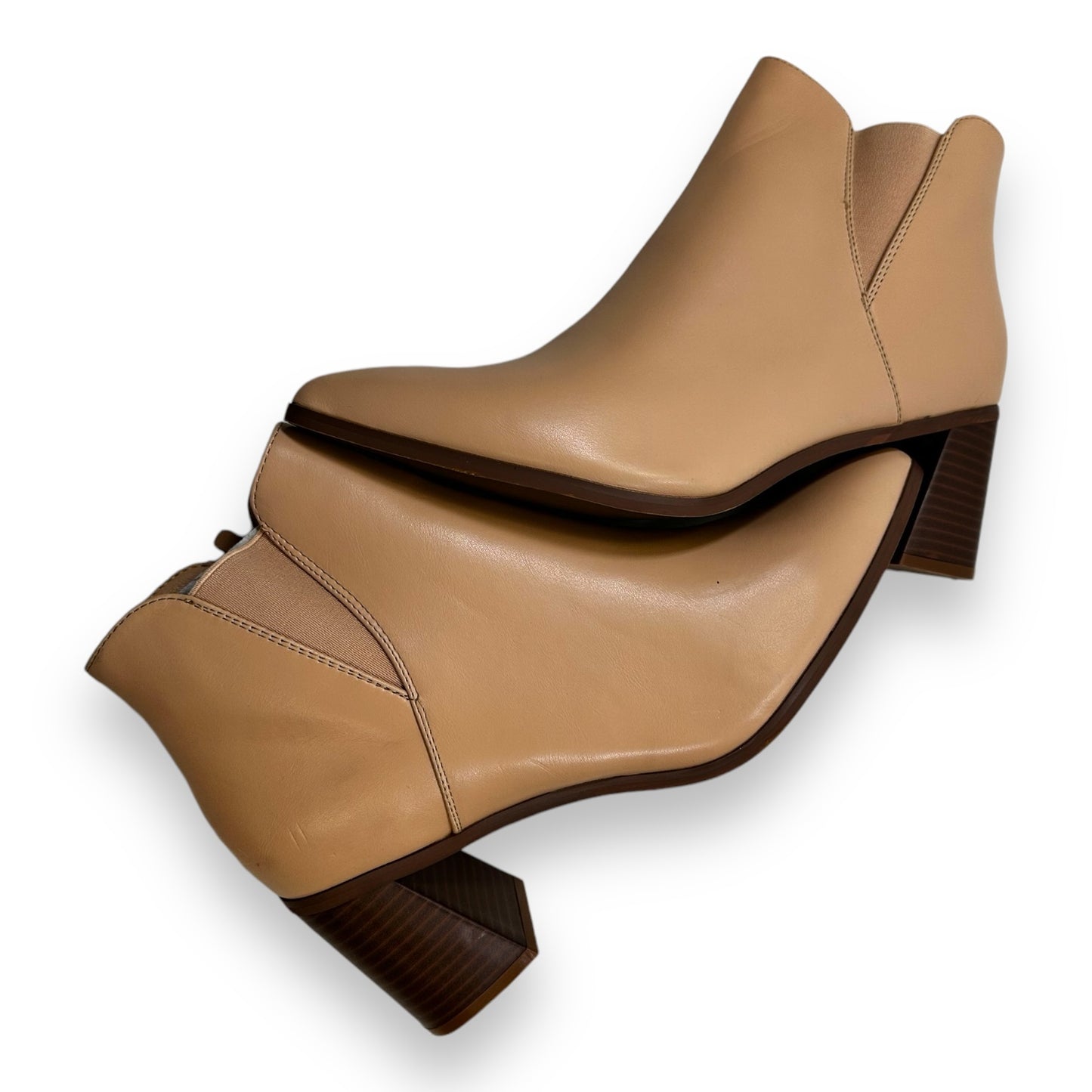 Boots Ankle Heels By Clothes Mentor In Tan, Size: 11