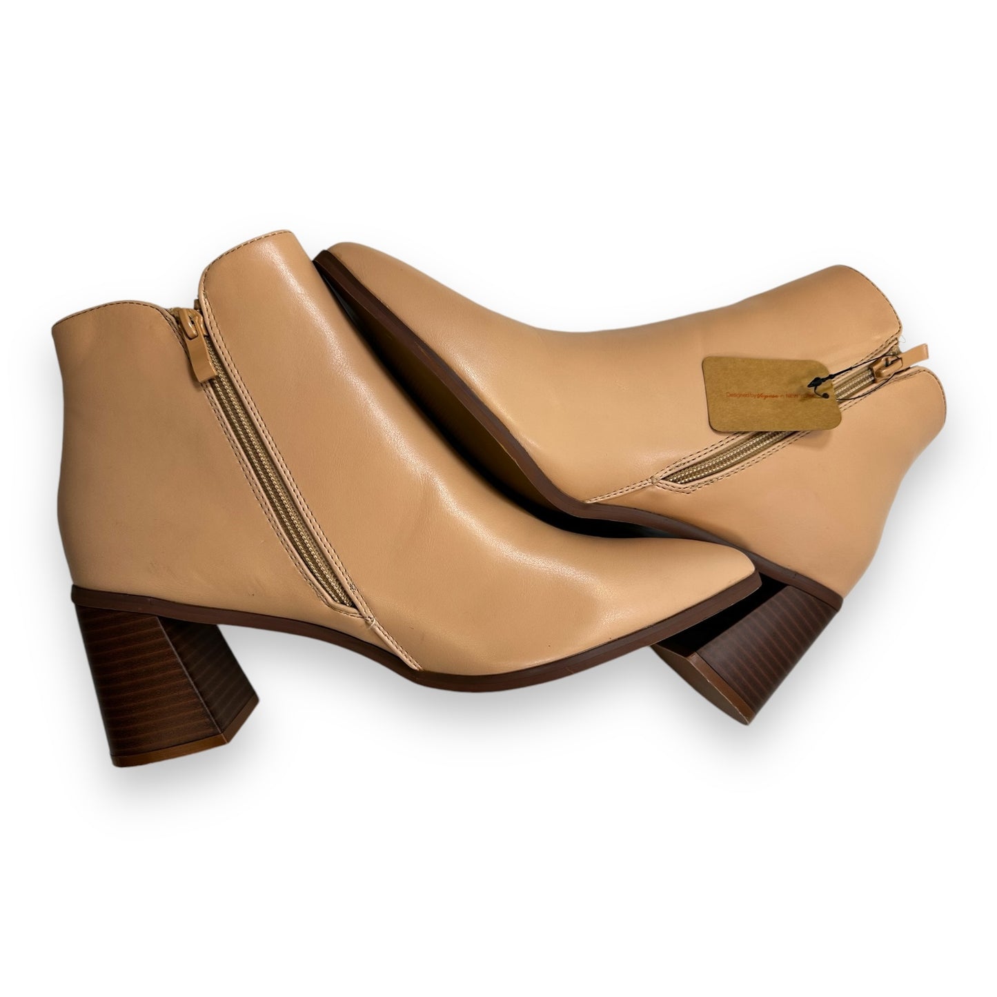Boots Ankle Heels By Clothes Mentor In Tan, Size: 11