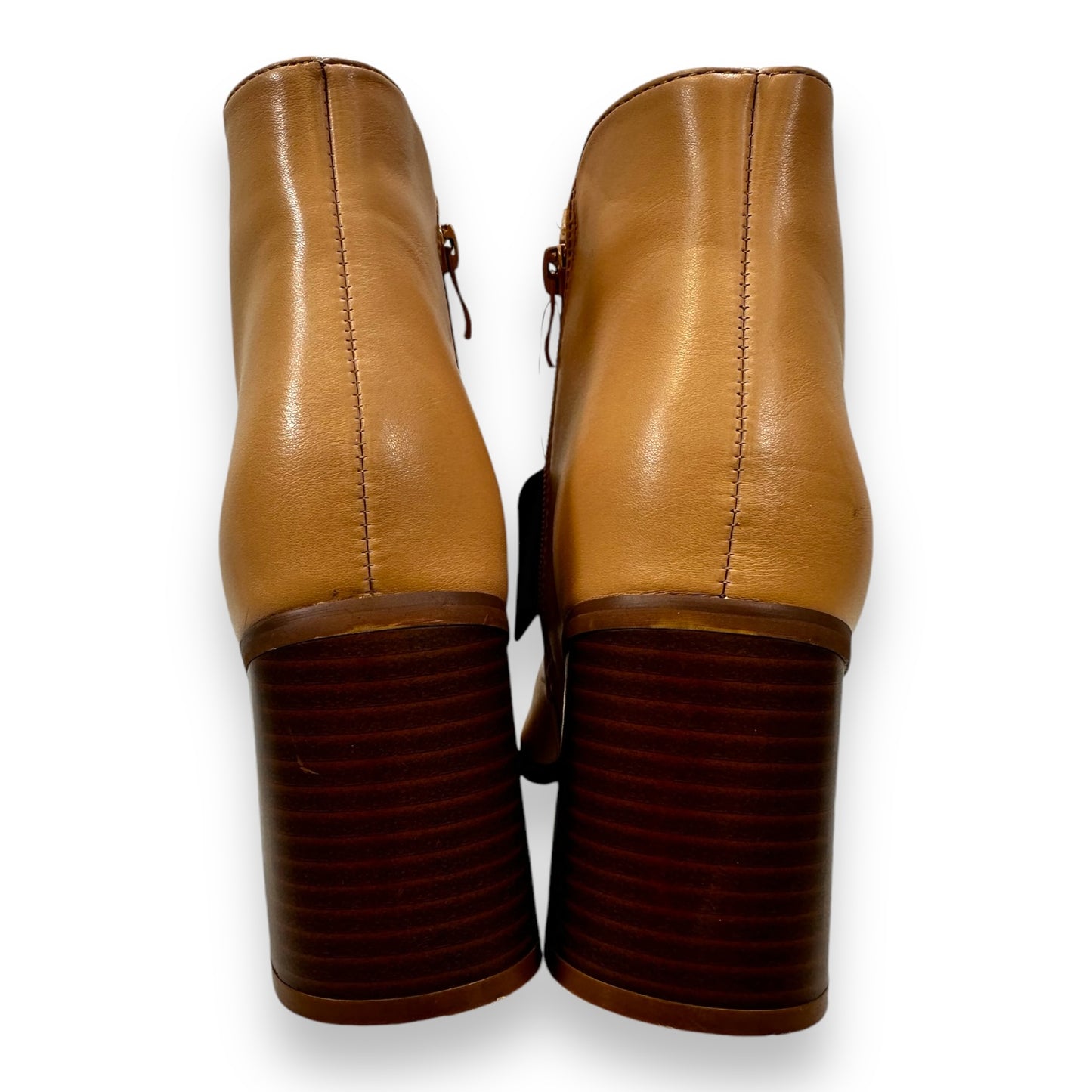Boots Ankle Heels By Clothes Mentor In Tan, Size: 11