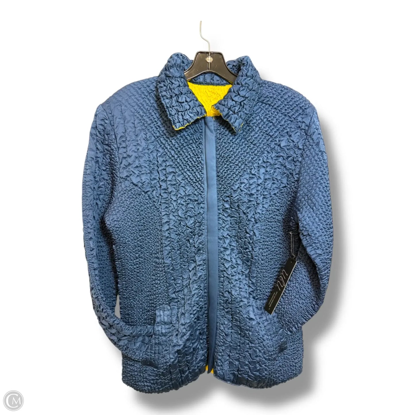 Reversible Jacket Other By Clothes Mentor In Blue & Yellow, Size: L
