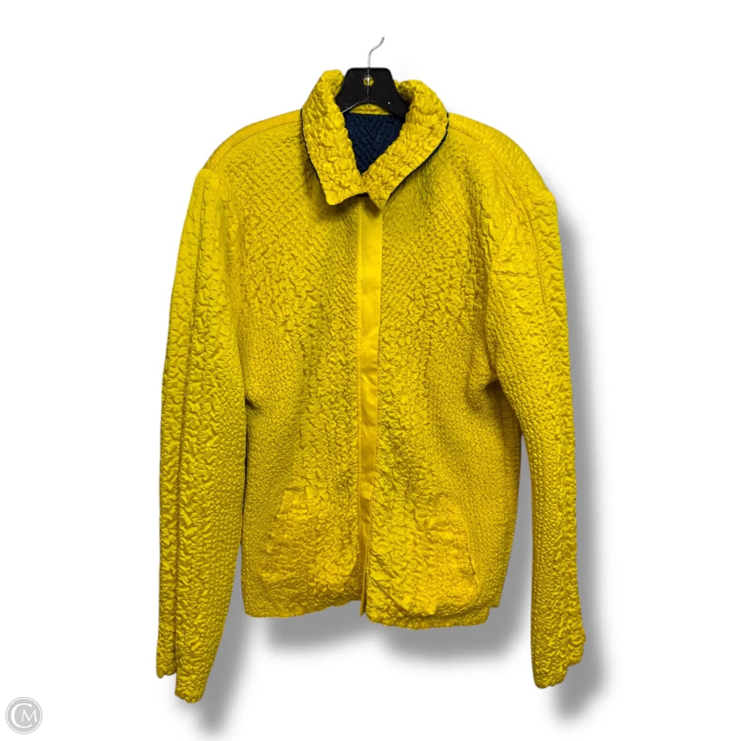 Reversible Jacket Other By Clothes Mentor In Blue & Yellow, Size: L