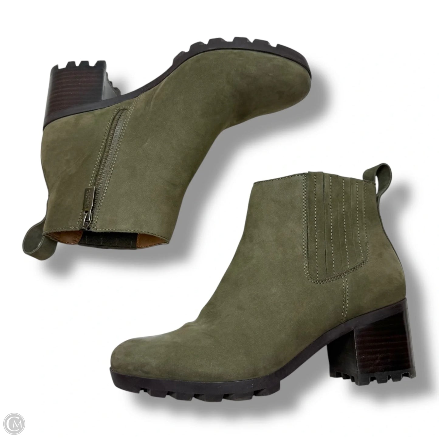 Boots Ankle Flats By Vionic In Green, Size: 7.5