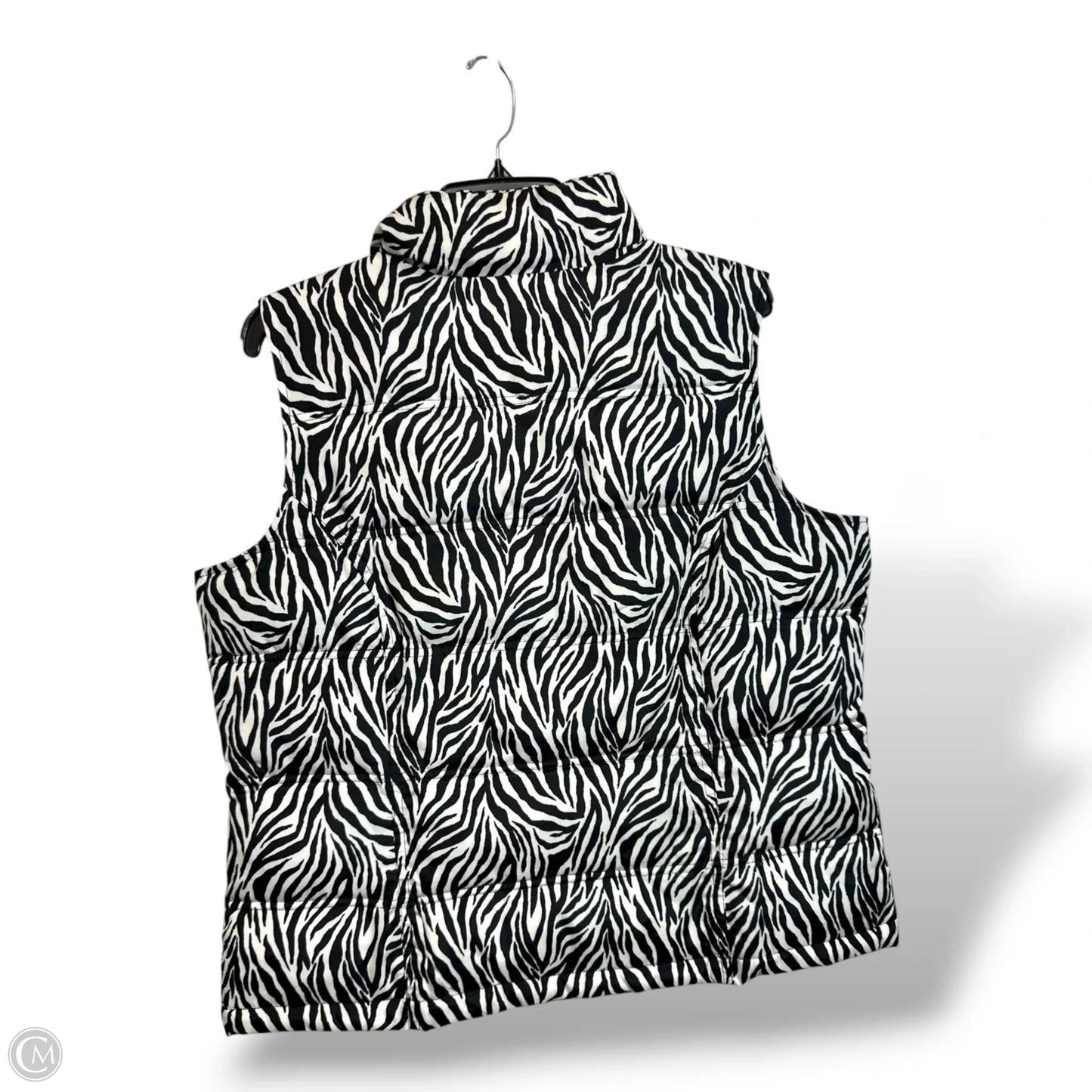 Vest Puffer & Quilted By Charter Club In Black & White, Size: Lp