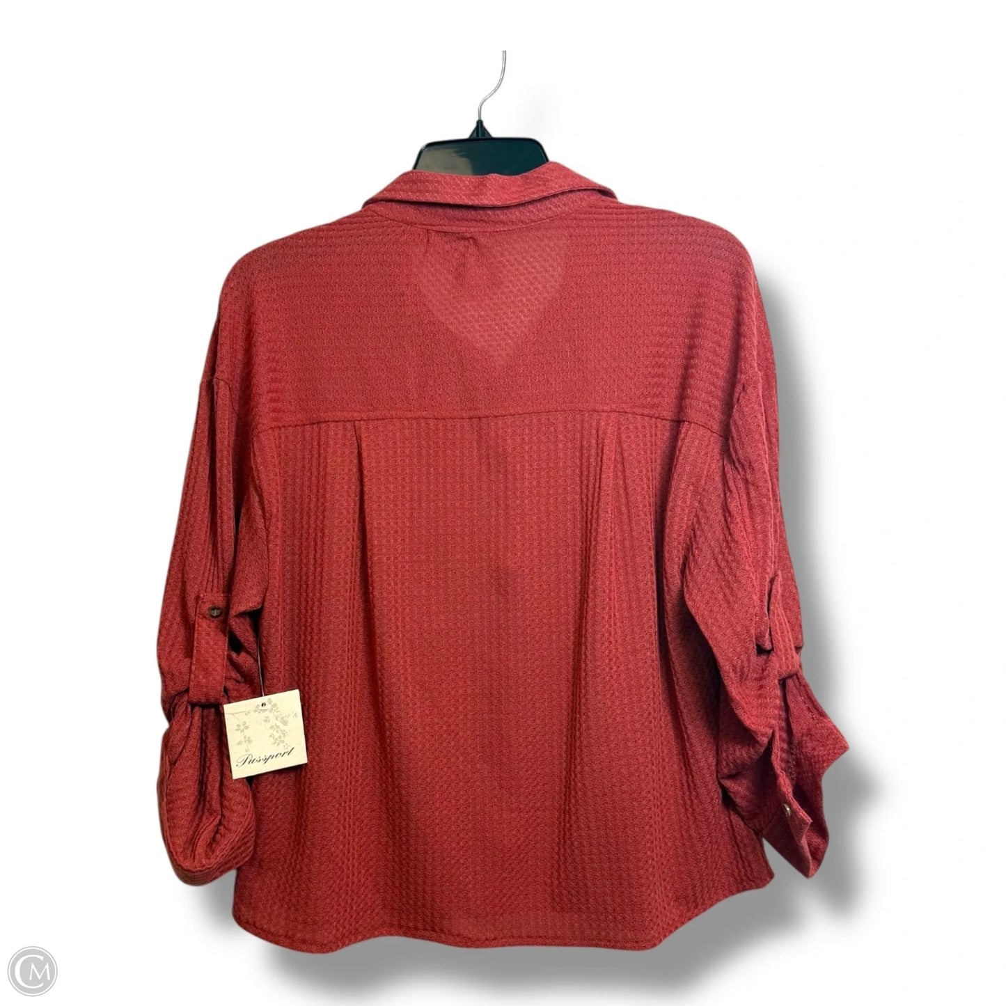 Top 3/4 Sleeve By Passport In Orange, Size: Xl