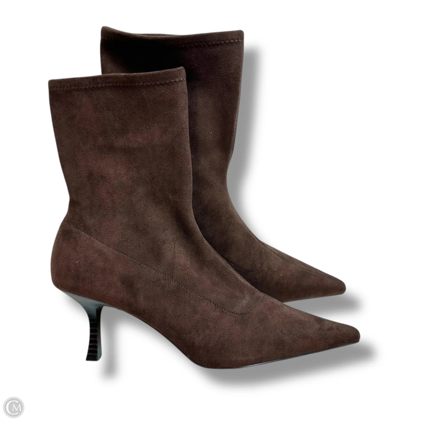 Boots Ankle Heels By Ann Taylor In Brown, Size: 9.5