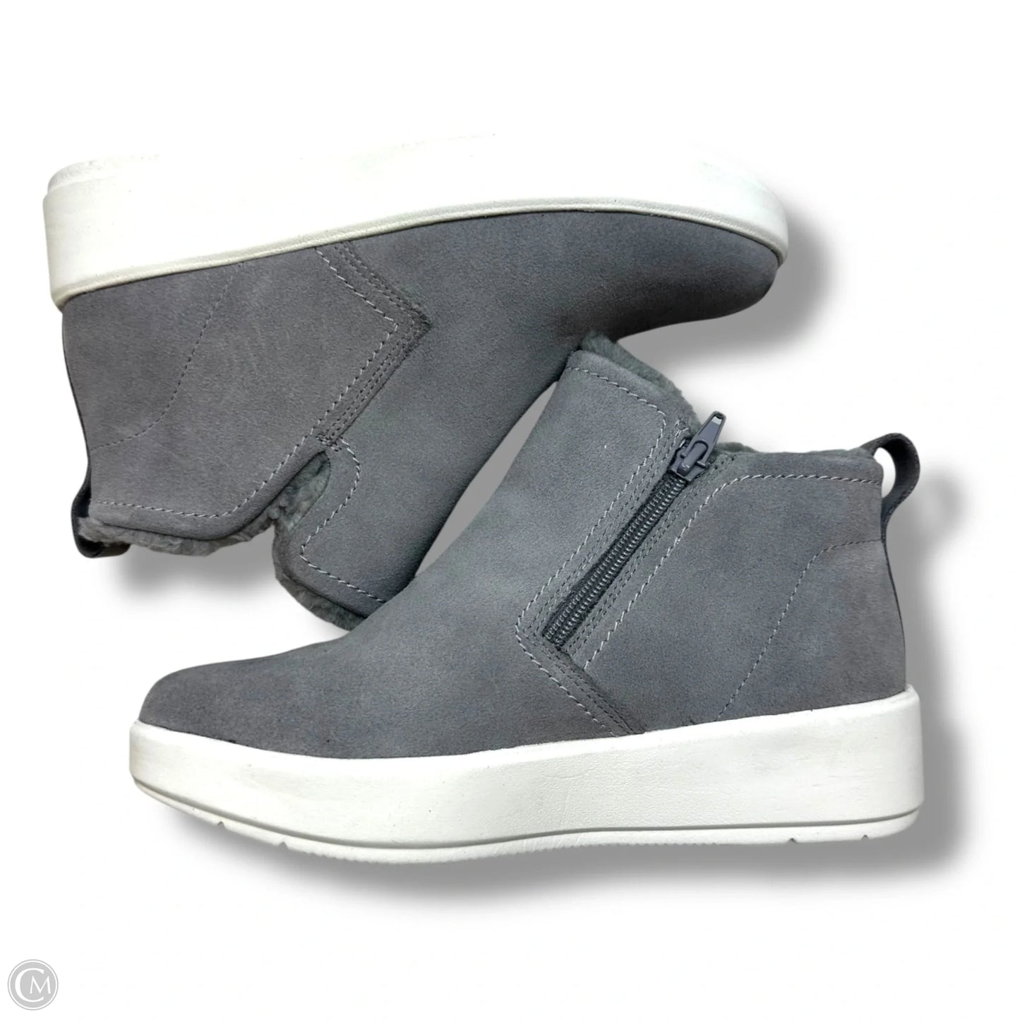 Shoes Sneakers By Clarks In Grey, Size: 6.5