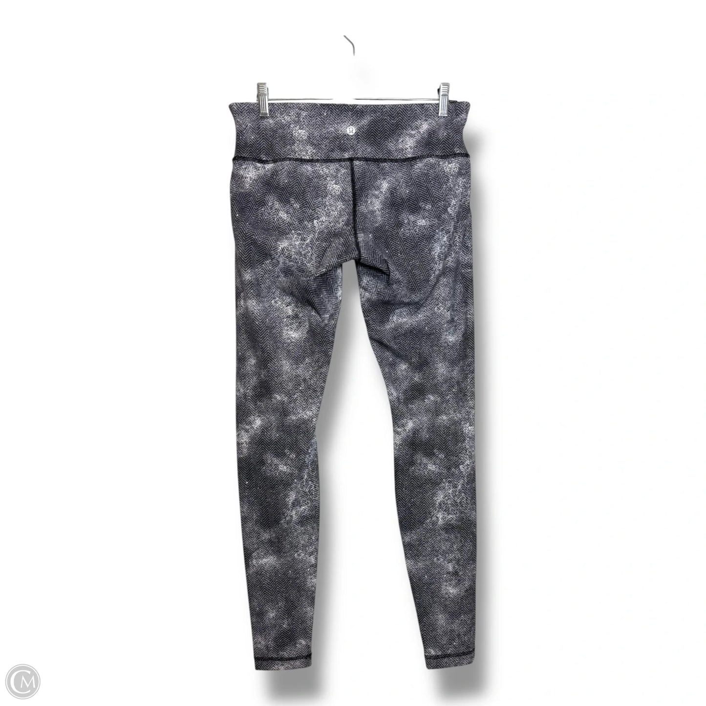 Athletic Leggings By Lululemon In Black & White, Size: L