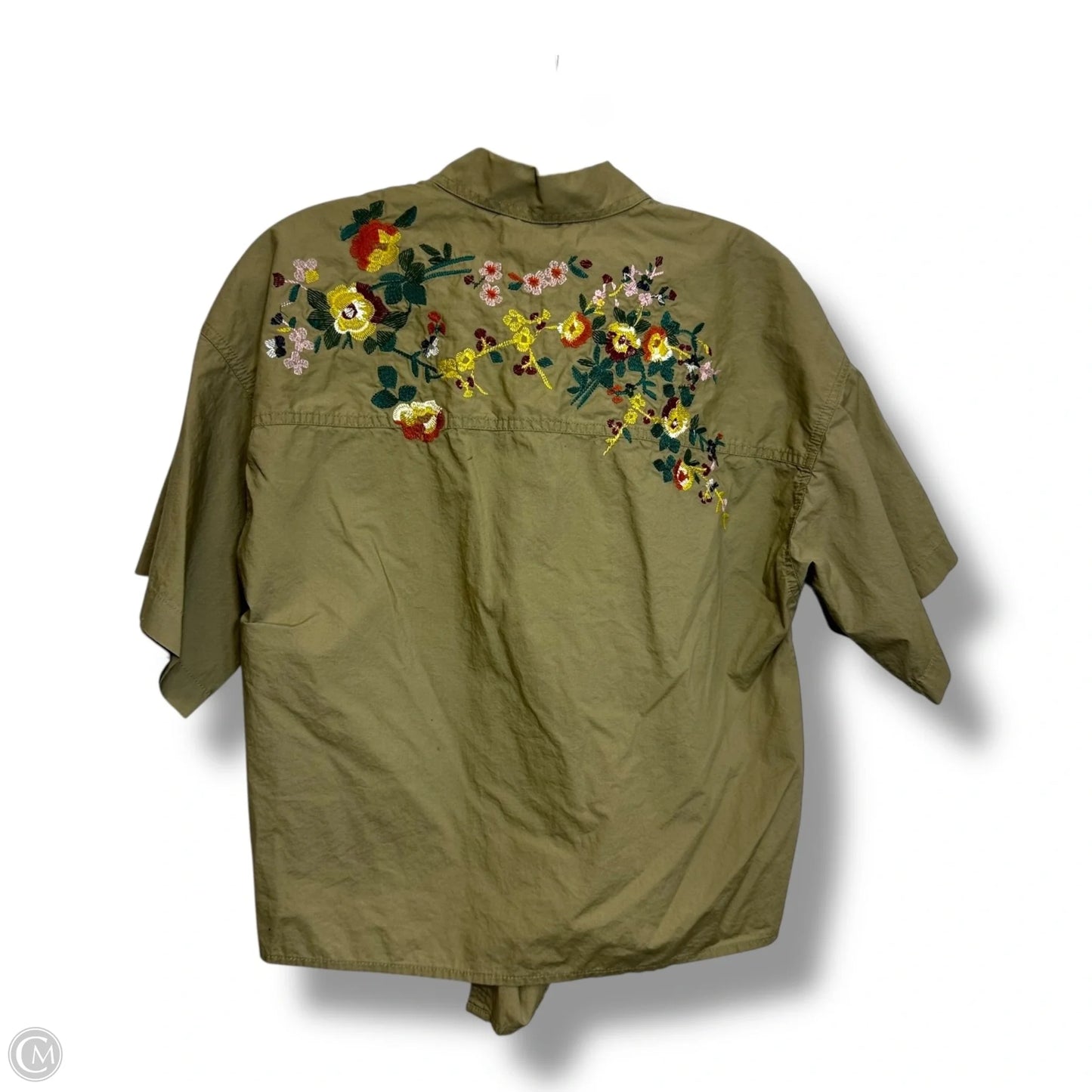 Top Short Sleeve By Madewell In Tan, Size: L