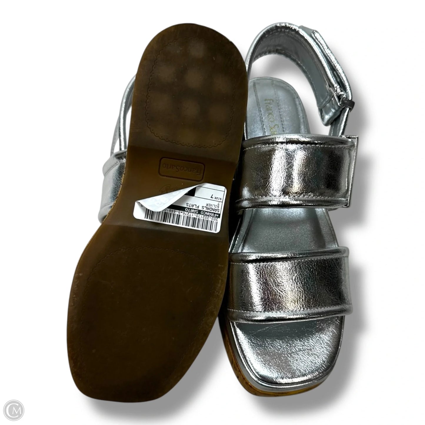 Sandals Flats By Franco Sarto In Silver, Size: 7