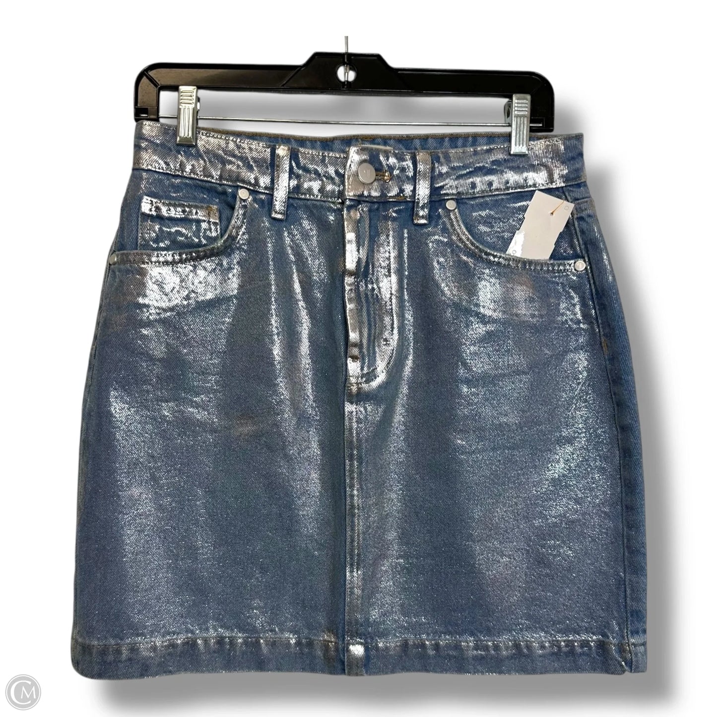 Skirt Mini & Short By Pilcro In Blue Denim, Size: 8