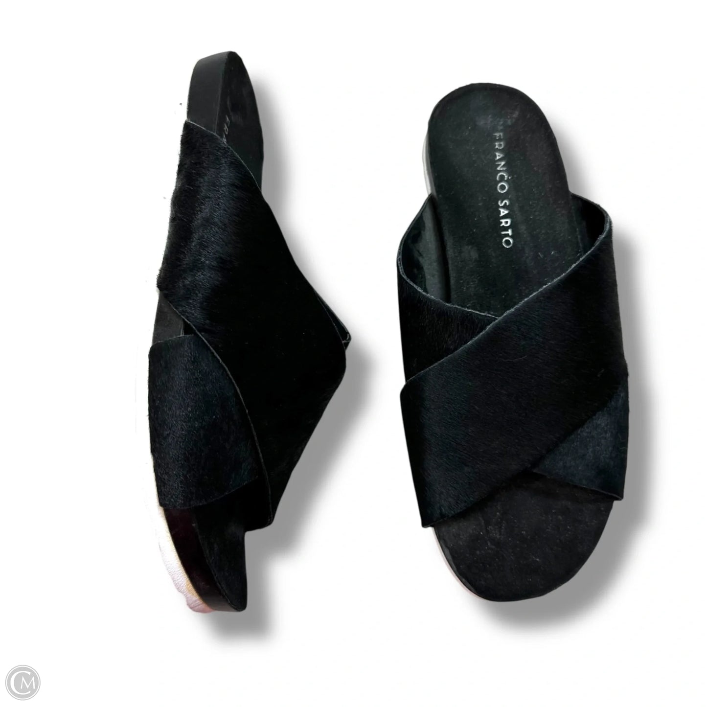 Sandals Flats By Franco Sarto In Black, Size: 7.5
