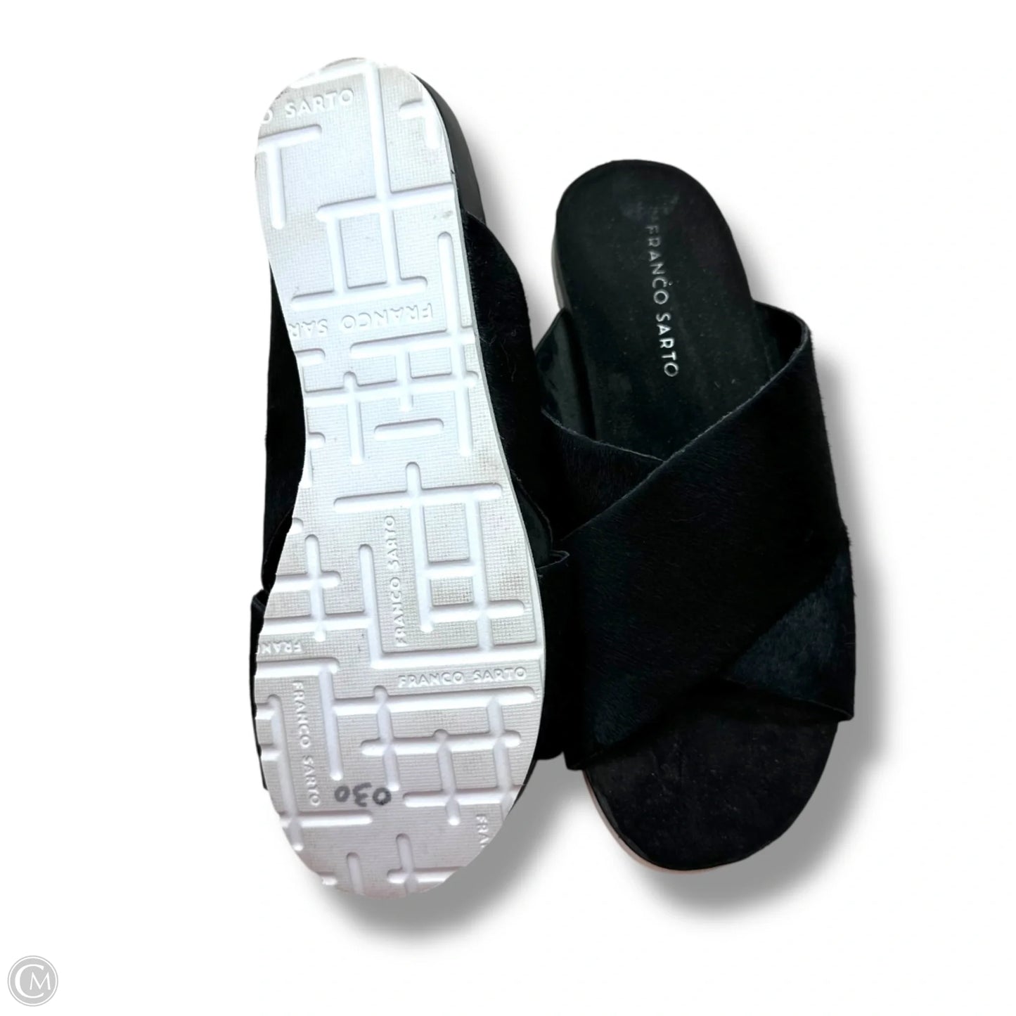 Sandals Flats By Franco Sarto In Black, Size: 7.5