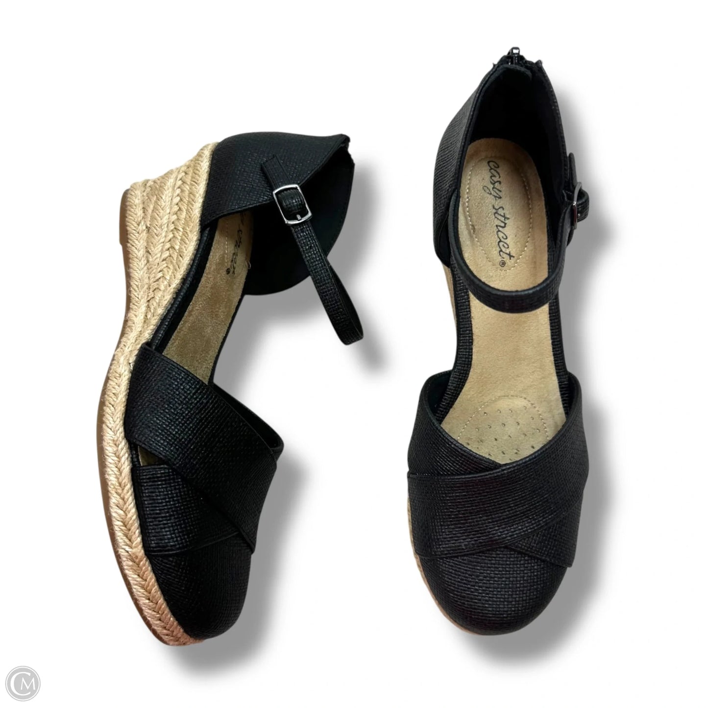 Shoes Heels Wedge By Easy Spirit In Black, Size: 7