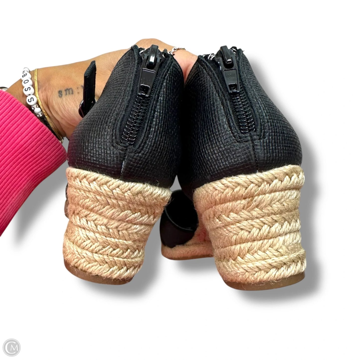 Shoes Heels Wedge By Easy Spirit In Black, Size: 7