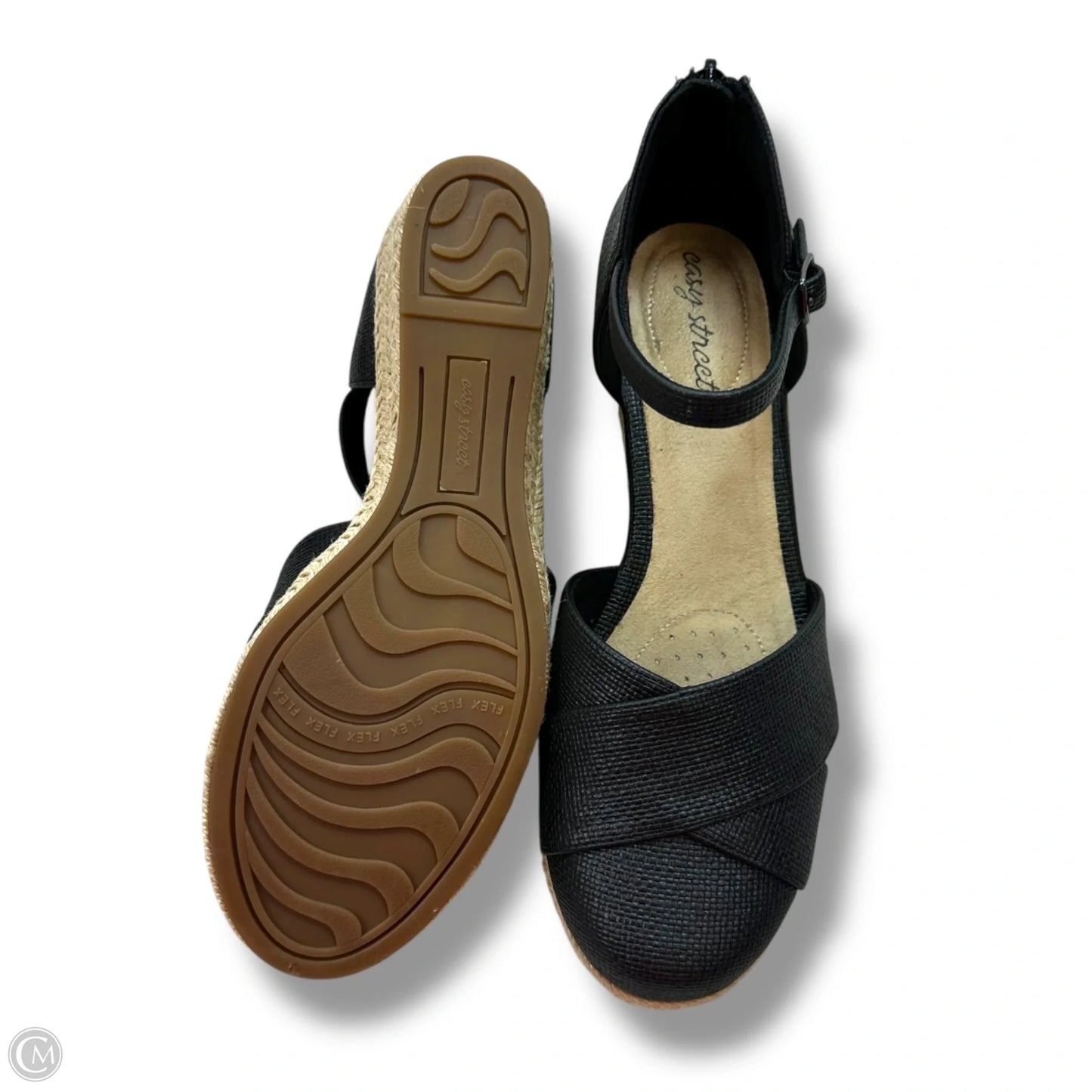 Shoes Heels Wedge By Easy Spirit In Black, Size: 7