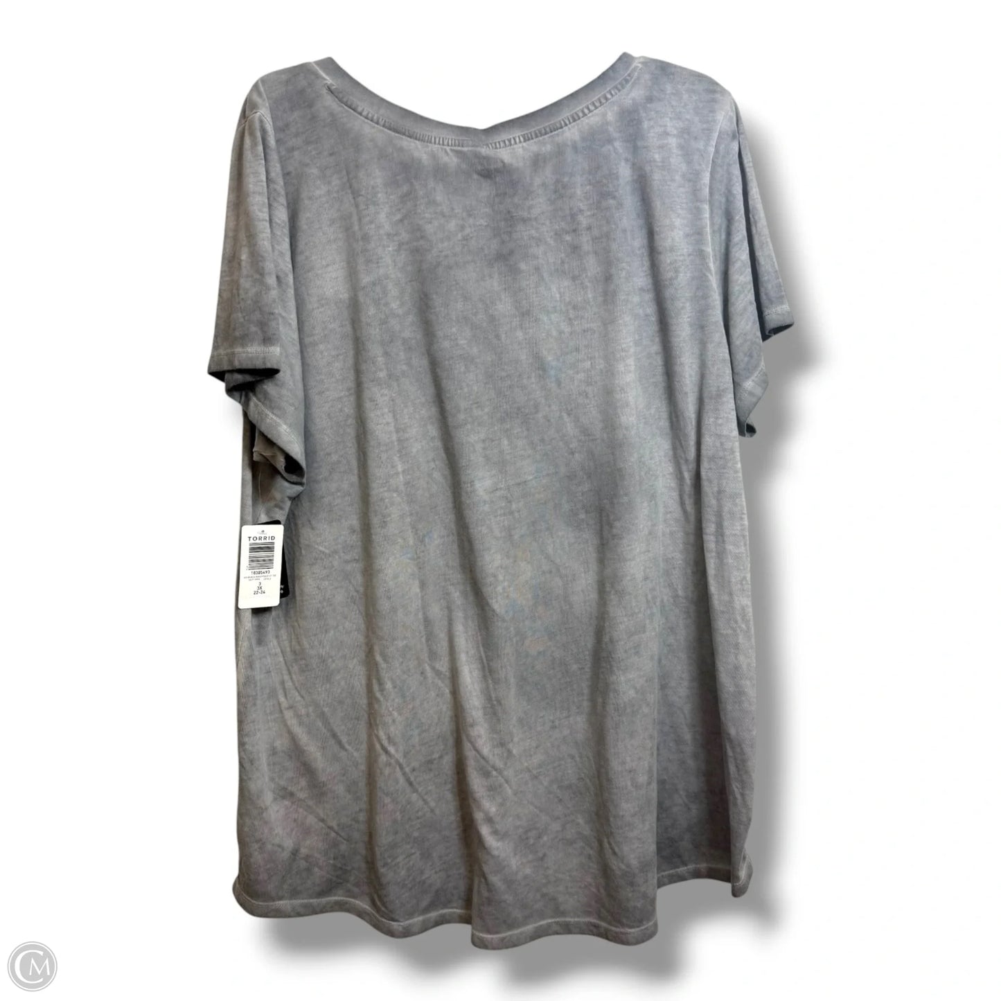 Top Short Sleeve By Torrid In Grey & Orange, Size: 3x