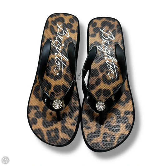 Sandals Flip Flops By Brighton In Animal Print, Size: 8
