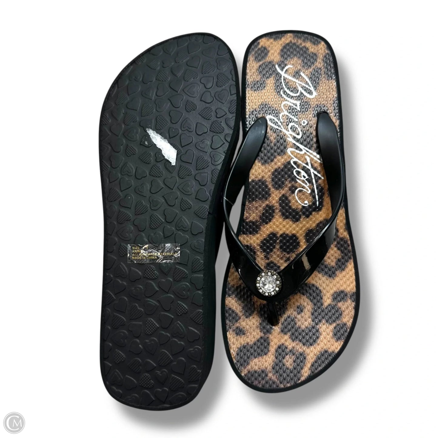 Sandals Flip Flops By Brighton In Animal Print, Size: 8