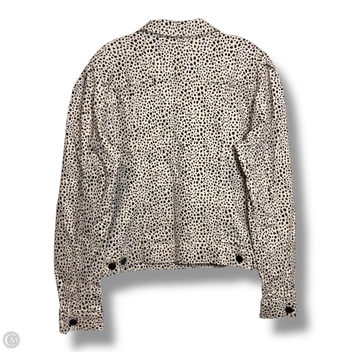 Jacket Denim By Clothes Mentor In Animal Print, Size: L
