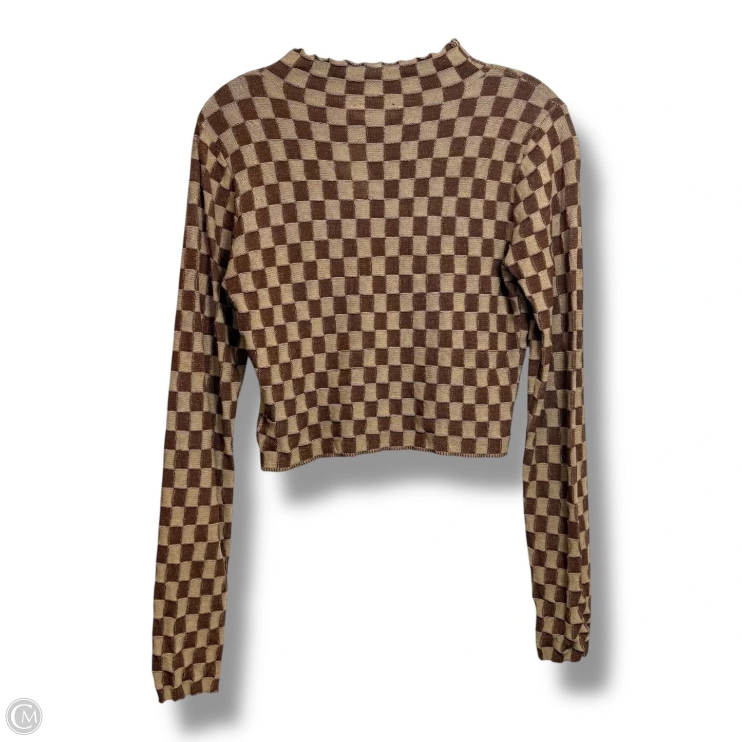 Top Long Sleeve By Astr In Brown, Size: S