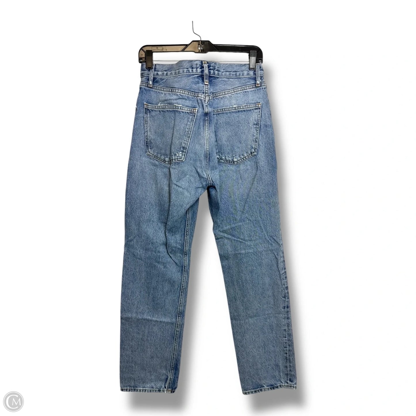 Jeans Straight By Agolde In Blue Denim, Size: 4