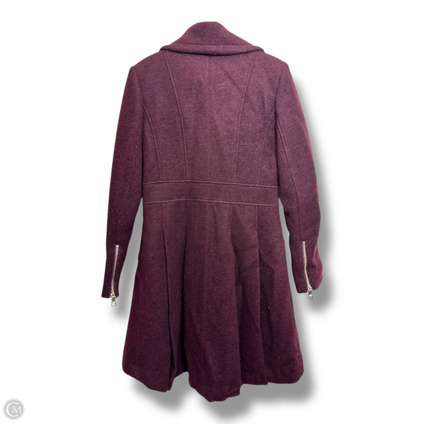 Coat Peacoat By Guess In Maroon, Size: M