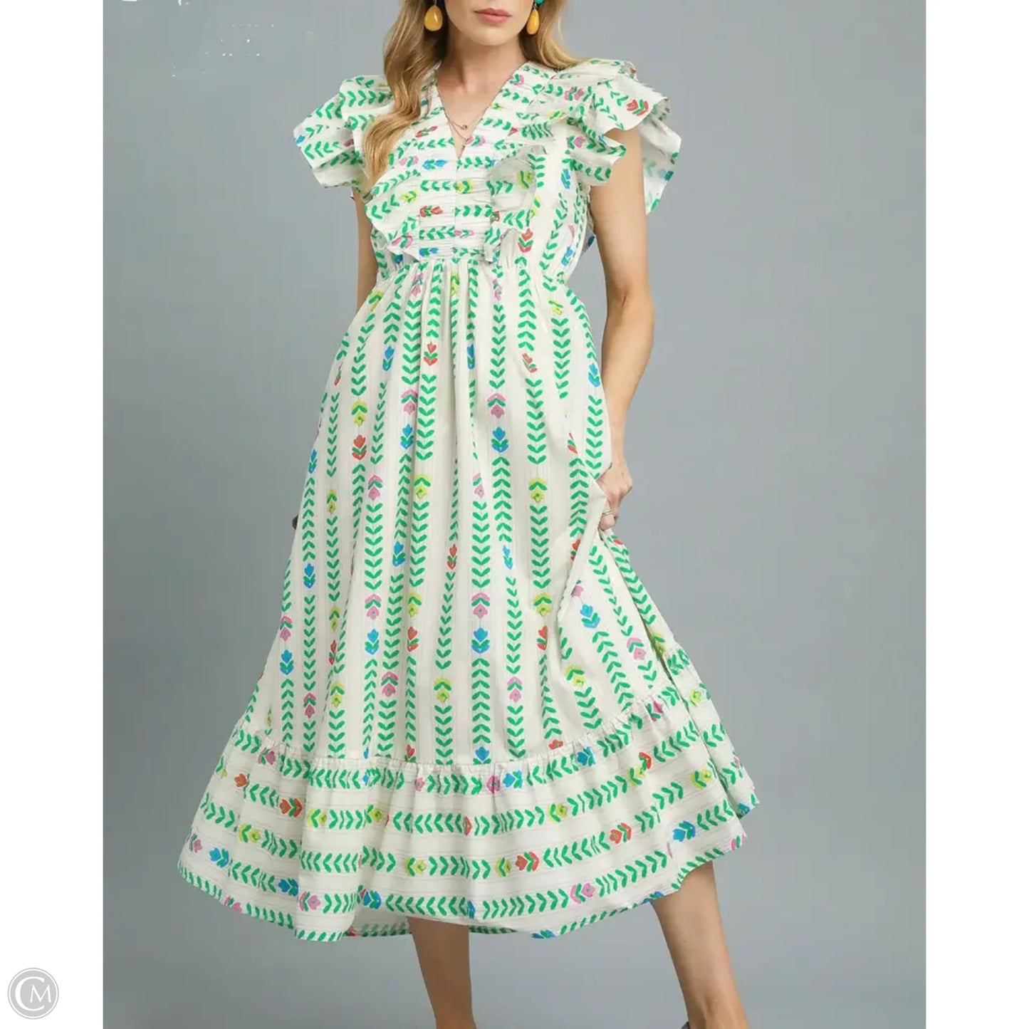 Dress Casual Maxi By Umgee In Floral Print, Size: S