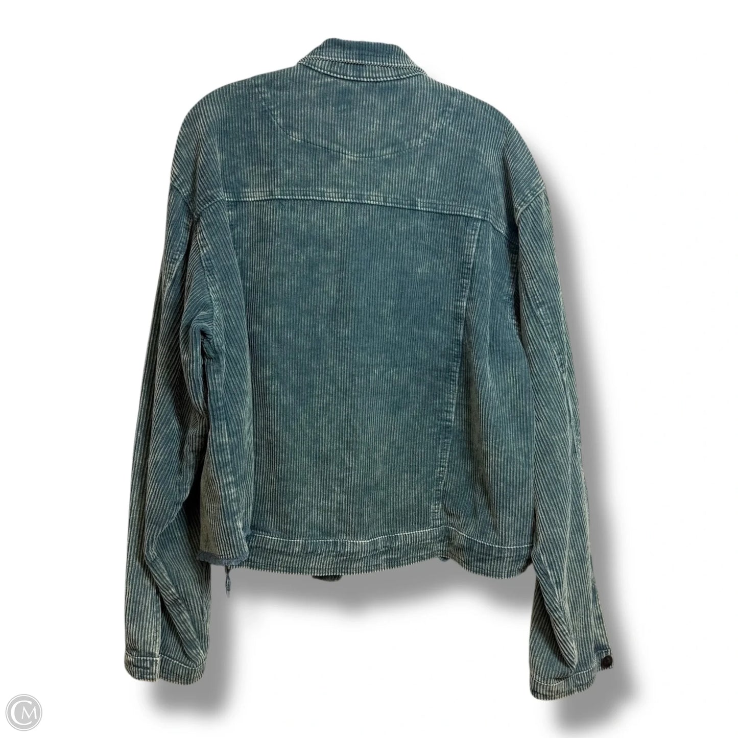 Jacket Shirt By Vici In Teal, Size: L